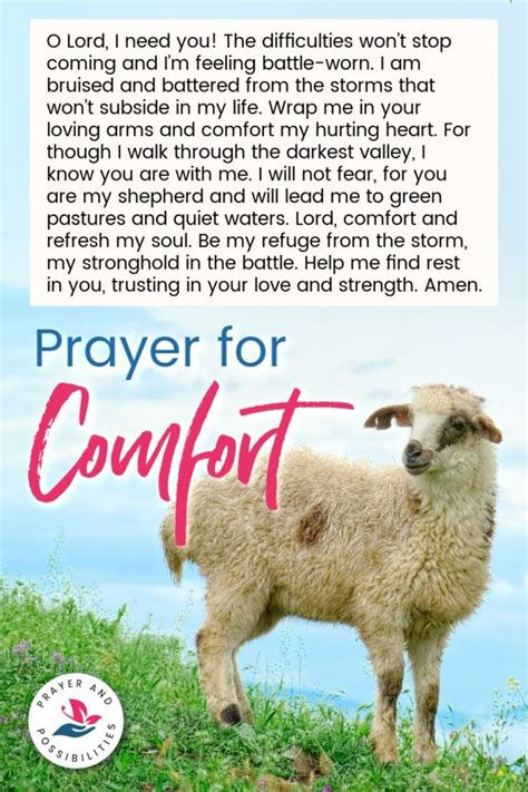I lift up my eyes to the hills, from where does my help come? Prayer for Comfort in Difficult Times | Prayer for comfort ...