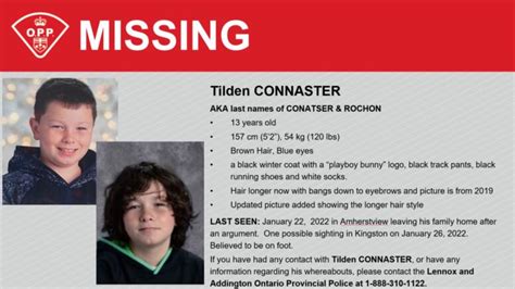 Police Still Searching For Missing 13 Year Old From Amherstview
