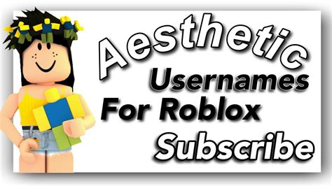 Aesthetic Roblox Usernames ~ Ideas Youtube