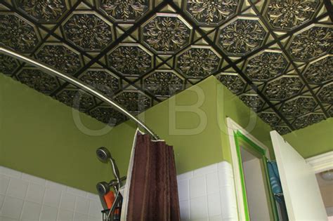 Another popular option among homeowners while choosing a bathroom ceiling material is tiling. Plastic Glue Up Drop in Decorative Ceiling Tiles - Ceiling ...