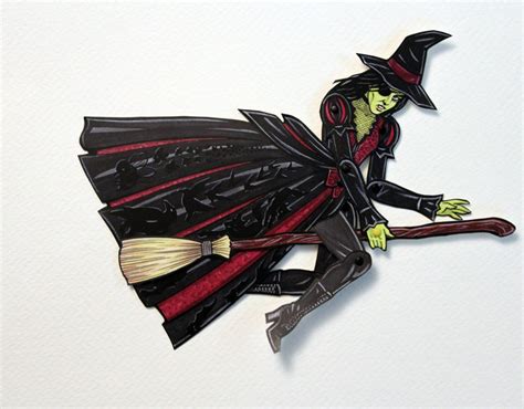 Wicked Witch Of The West Articulated Paper Doll Wizard Of Oz Etsy