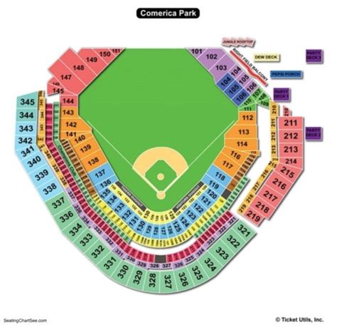 Tigers Comerica Park Seating Map Awesome Home