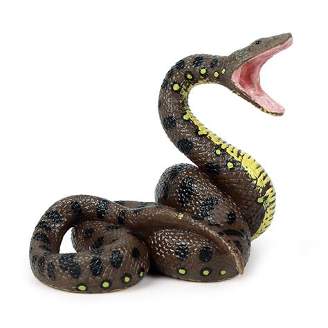 Realistic Open Mouth Snake Toy Scary Big Python Toys Halloween Garden