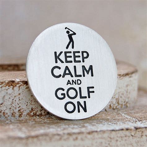 Silver Personalised Golf Ball Marker By Indivijewels