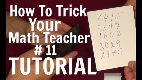 How To Trick Your Math Teacher 11 Tutorial Math Tricks Revealed Youtube