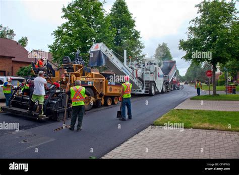 Truck Re Paving Subdivision Hi Res Stock Photography And Images Alamy