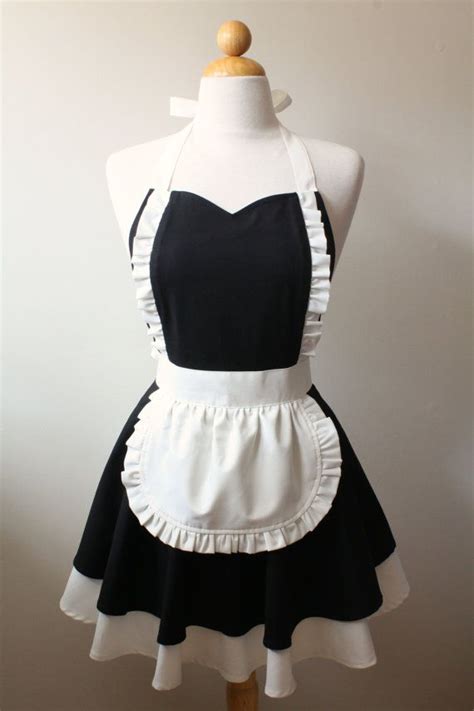 french maid apron sweetheart neckline mimi full apron etsy ropa y accesorios como hacer