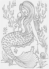 Mermaid Coloring Adult Adults Realistic Mermaids Detailed Sheets Above Credit Books sketch template
