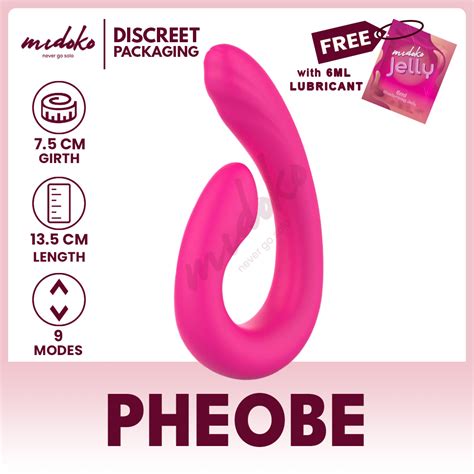 Midoko S Hande Pheobe Flexible Soft Double Ended Silicone Vibrator Shopee Philippines