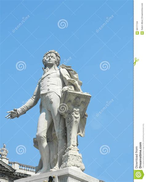 Statue Of Wolfgang Amadeus Mozart Vienna Austria Stock
