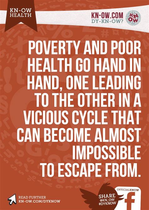 Poverty And Poor Health Dy Kn Ow Pinterest Mental Health Issues