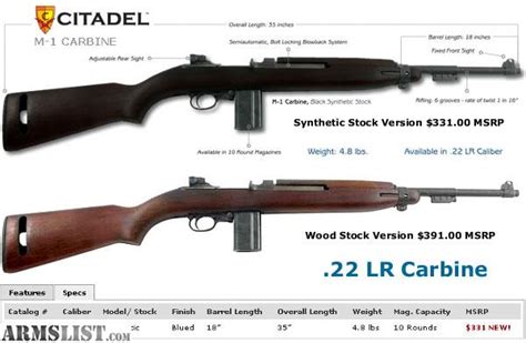 Armslist For Sale Chiappa Citadel M1 22lr Carbine