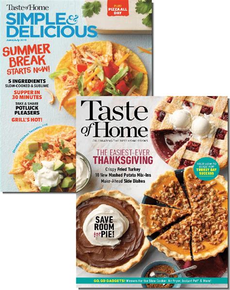 Taste Of Home And Simple And Delicious Bundle Subscription Discount