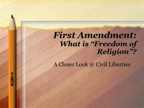 Ppt First Amendment What Is “freedom Of Religion” Powerpoint