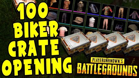 100 PUBG BIKER CRATE OPENING 250 Playerunknown S Battlegrounds Live