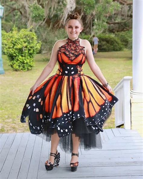 Evening Prom Party Monarch Butterfly Dress Etsy New Zealand