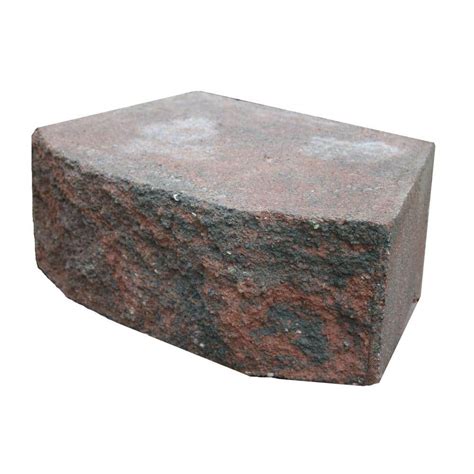 Basalite 16 In Redcharcoal Retaining Wall Block 100027554 The Home
