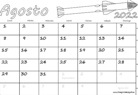 Calendario Agosto 2022 Para Imprimir Imprimir El Pdf Gratis