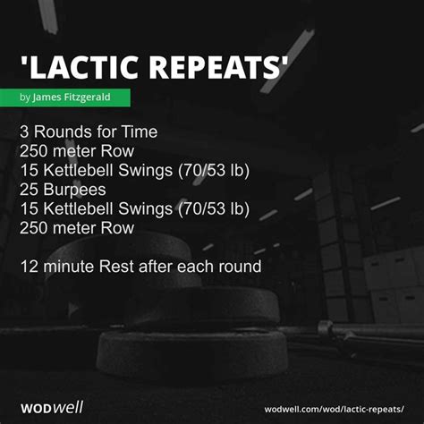 Lactic Repeats Workout Functional Fitness Wod Wodwell In 2021