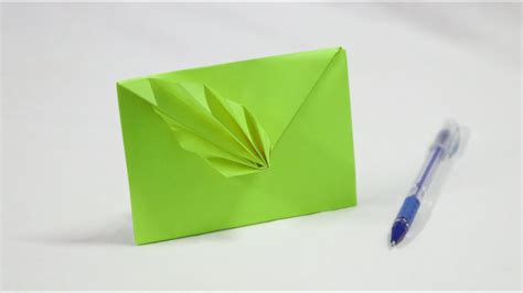 How To Make A Paper Envelope With Leaf Origami Diy Youtube