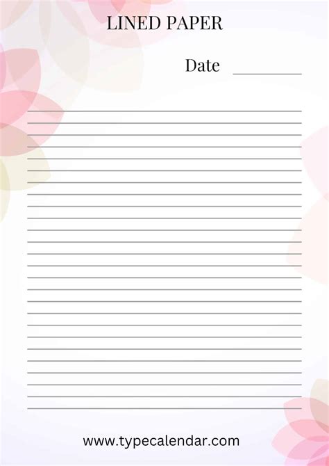 Free Printable Lined Paper Templates Word Pdf Editable