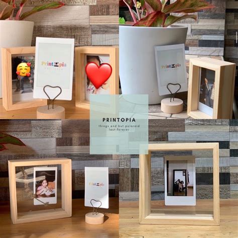Bundle Wooden Frame With Polaroid Print Decor For Room T Ideas By