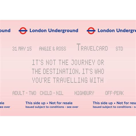 Personalised London Underground Ticket Print By Of Life And Lemons