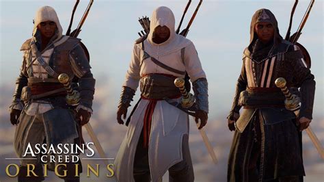 Assassins Creed Origins All Legacy Outfits Showcase Gameplay