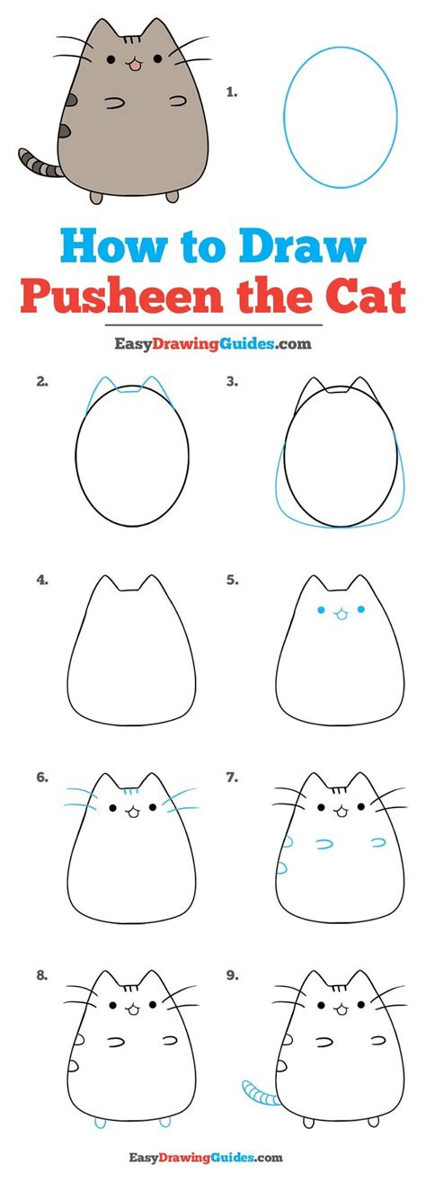 How To Draw A Cute Cat Step By Step Tutorial Drawing Drawings Cat Steps