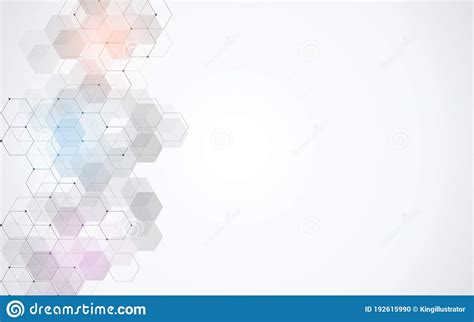 Hexagons Pattern Geometric Abstract Background With Simple Hexagonal