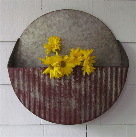 Small Distressed Red Wall Planter Tirsah Marie Home Boutique