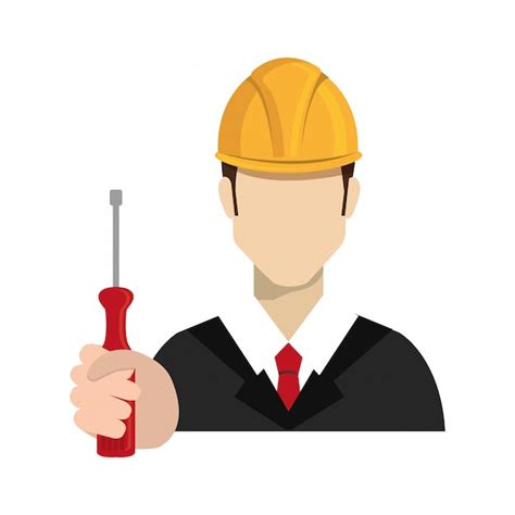 Premium Vector Builder Constructor Worker Icon