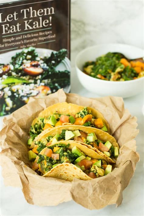 A healthy meal prep breakfast idea that can be made and prepped 2 ways. Superfood Breakfast Tacos + Let Them Eat Kale Giveaway ...