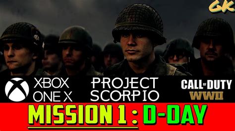 Call Of Duty Wwii Xbox One X Mission 1 D Day Campaign