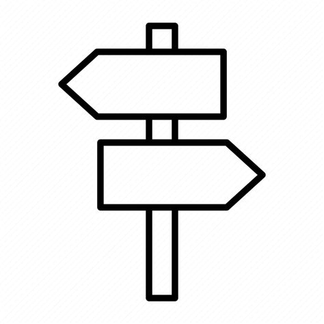 Arrow Direction Information Post Wayfinding Icon Download On