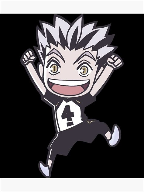 Haikyu Bokuto Chibi Sticker Poster For Sale By Marshawwxjudith