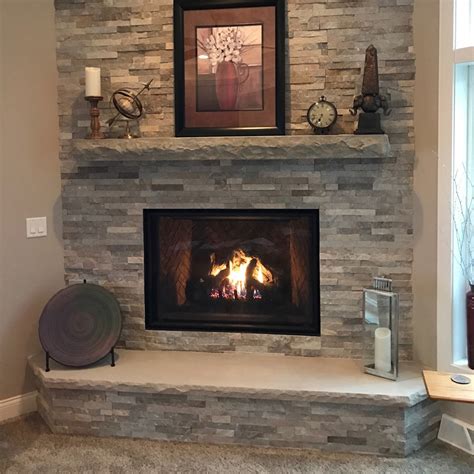 Magrahearth Chiseled Stone Concrete Mantel Fireplace Stone And Patio