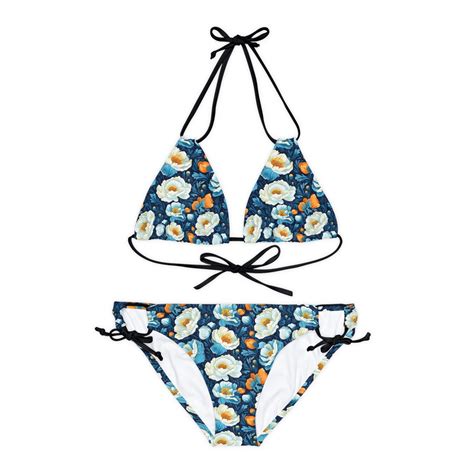 Sexy Triangle Bikini Two Piece Swimsuit Bikini Set Pattern Etsy