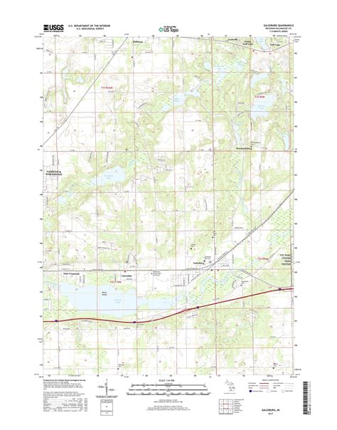 The population was 2,009 at the 2010 census. MyTopo Galesburg, Michigan USGS Quad Topo Map