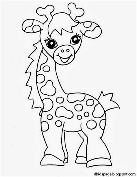 Kids Page Baby Giraffe Coloring Pages Printable Animals
