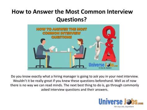 Ppt How To Answer The Most Common Interview Questions Powerpoint