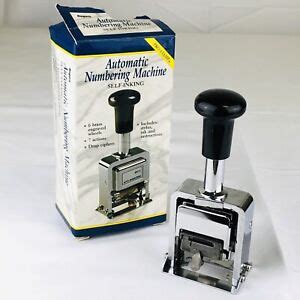 Rogers Automatic Numbering Pro Stamp Machine 4213 Self Inking TESTED | eBay