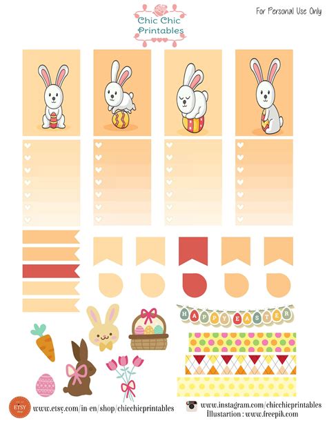 Easter Free Printable Free Planner Stickers Easter Printables