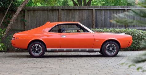 Rare 1969 Amc Big Bad Javelin Sst Orange Car American Muscle Cars