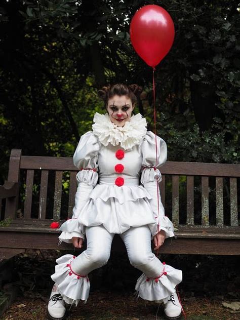 Pennywise Costume Dress With Pants It 2017 Clown Costume Halloween Costumes Women Scary