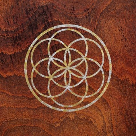 Seed Of Life Sacred Geometry Die Cut Decal Sticker 3x3 Gold
