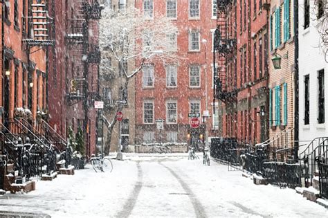 Snow Covered Streets In New York City Stock Photo Download Image Now