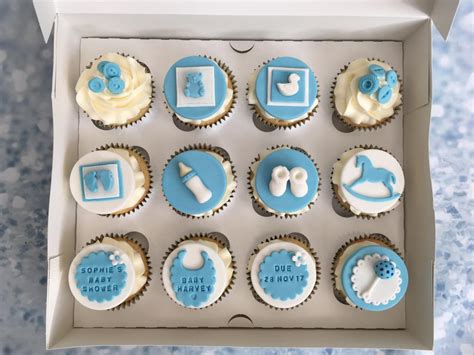 Because they are often cute and delicate and delicious and if you are lucky, quite unique. Baby Shower Boy Cupcakes - Cake Creations