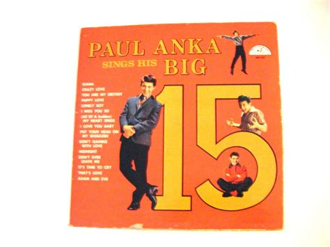 Rare 1950s Autographed Paul Anka Sings His Big 15 Etsy Singing Anka Autograph