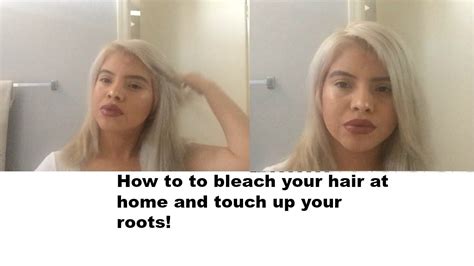 How To Bleach Your Hair At Home And Touch Up Your Roots Youtube
